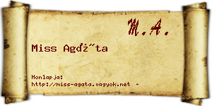 Miss Agáta névjegykártya